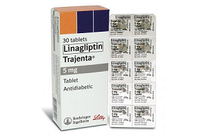 Image of Tradjenta (Linagliptin) tablets used to control blood sugar in type 2 diabetes, available near me at LifeRx Pharmacy
